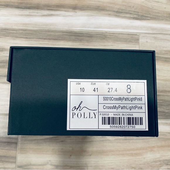 Oh Polly “Cross my path” strappy mule heels - Light pink - Picture 6 of 9